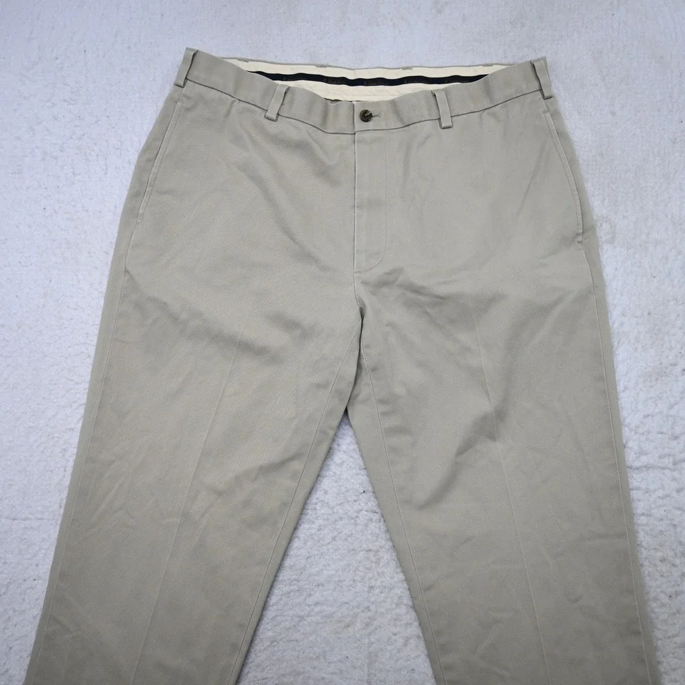 Brooks Brothers Advantage Chino Mens 37x32 Clark Fit Khaki Stretch‎ Cotton Pants